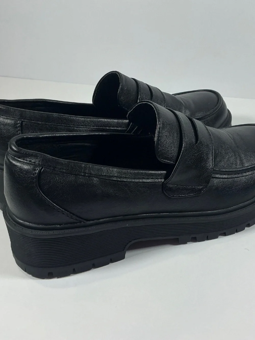 Platform Chunky Penny Loafer Lug Sole Comfort Slip On Dress Casual Shoes Sz 8